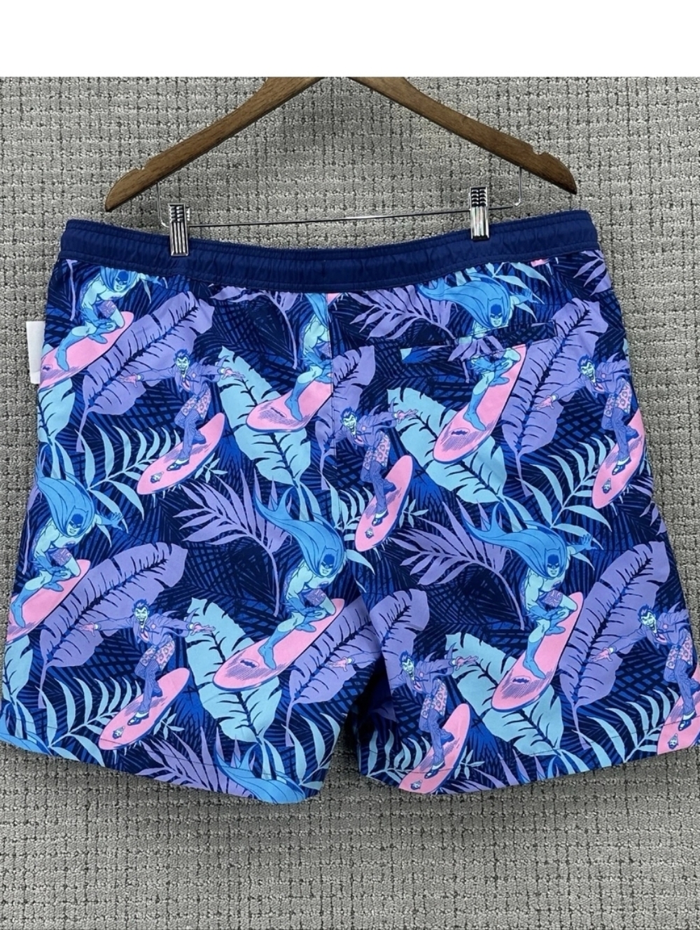 Men's Batman And Joker Print Swim Trunks - Picture 2 of 4